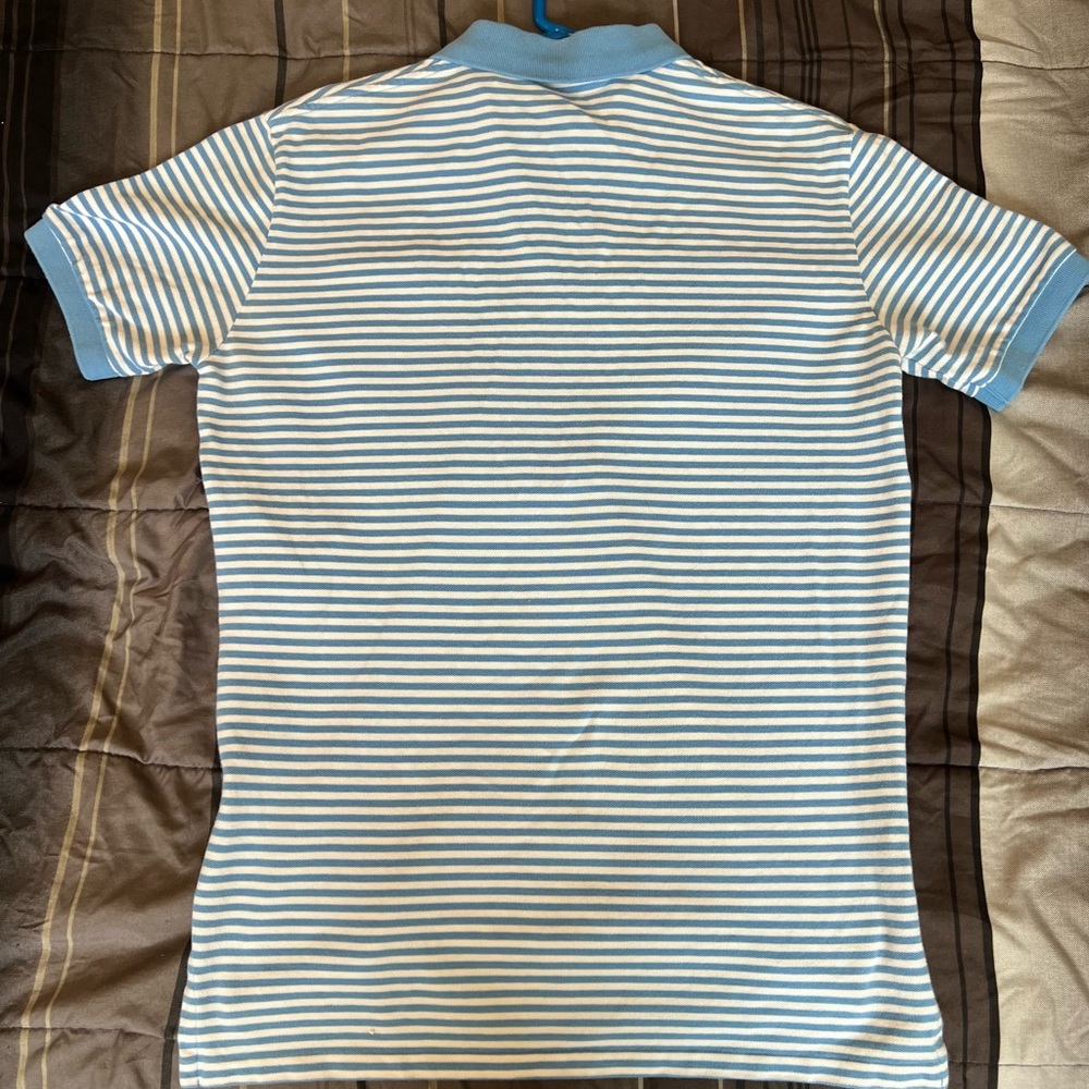 Polo Short Sleeve Shirt (blue and white) - Picture 2 of 4